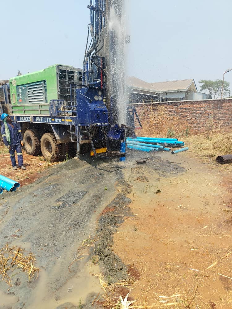 G-Tech Engineering borehole drilling rig on site in Zimbabwe